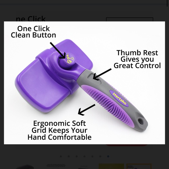 Dog Self Cleaning Slicker Brush with Plastic Tips for Sensitive Dogs and Cats - Picture 2 of 4